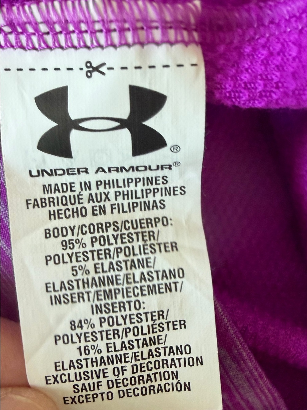 Under Armour Purple Heathered Long Sleeve Mock Neck Top - Picture 11 of 11
